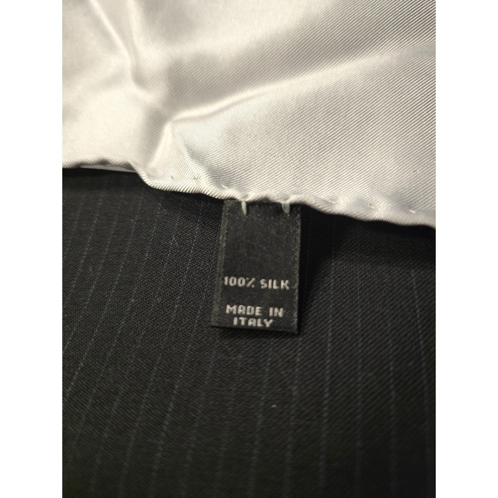 Concepts by Claiborne Mens 50R Wool Pinstripe Suit Black Blue Two Piece 50 R - Picture 12 of 12
